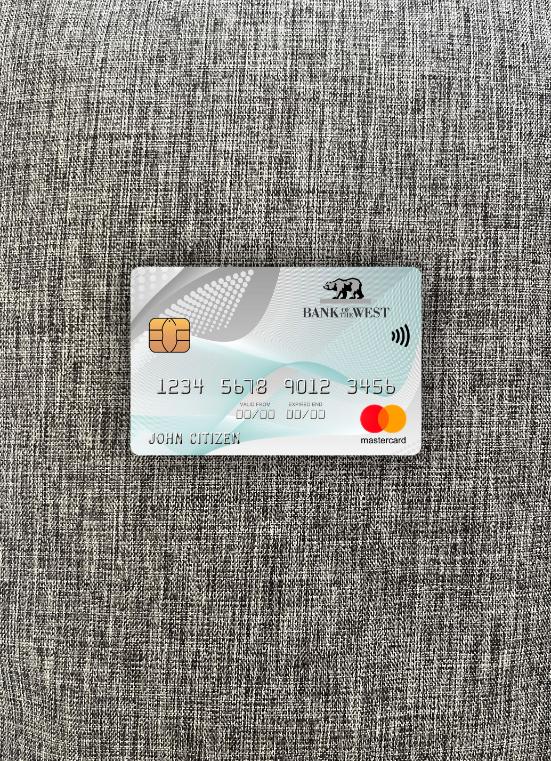 Download USA Bank of the West bank mastercard photolook front Photoshop template